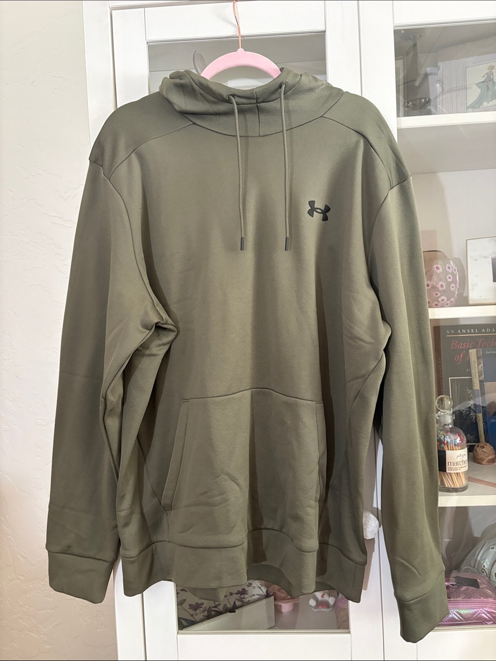 Under Armour Men’s Olive Green Pullover Hoodie Size XL